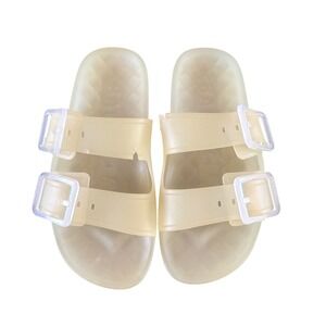 BALENCIAGA Mallorca Translucent Double Strap Buckle Slides